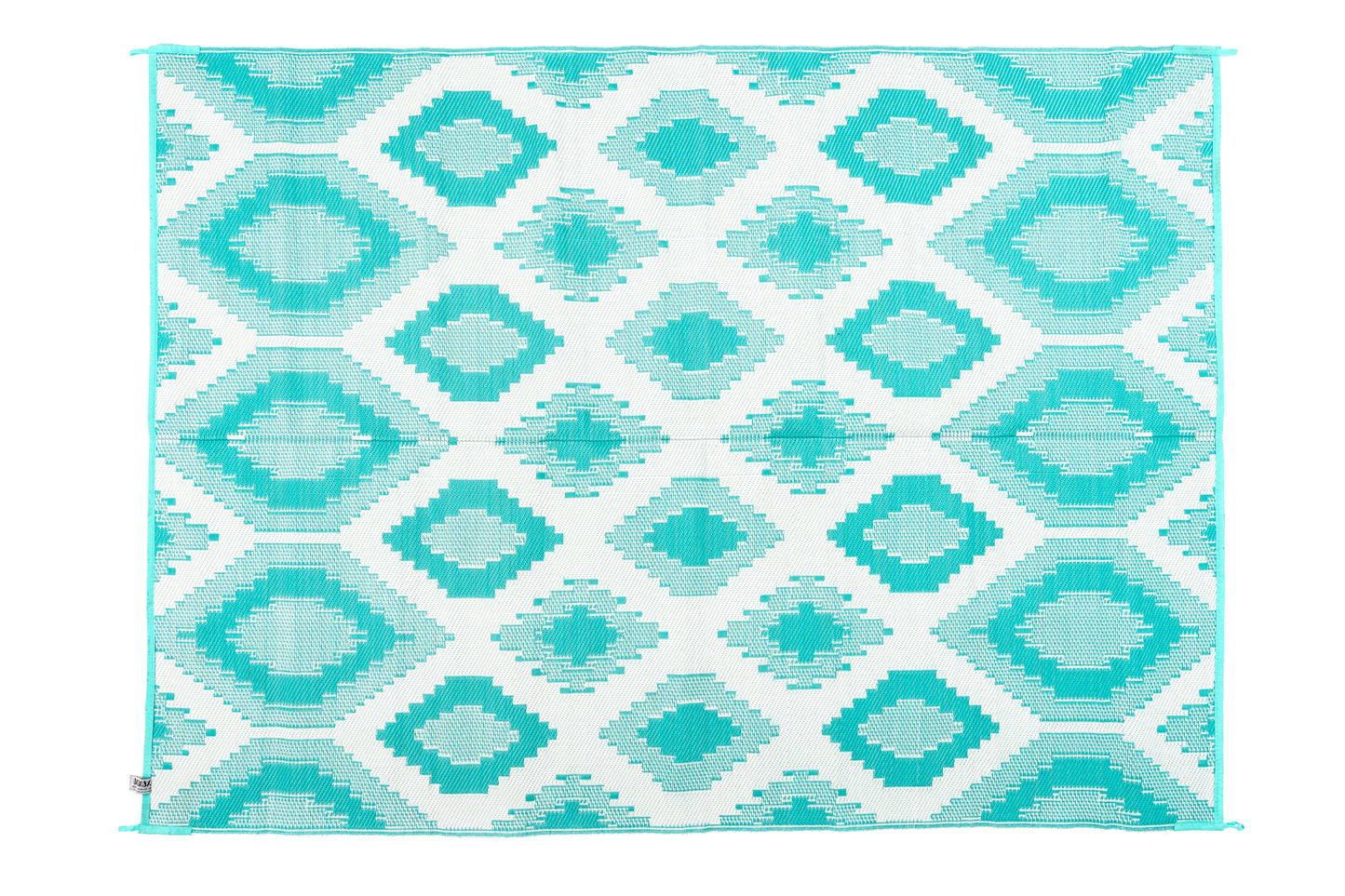 Outdoor Rug - Positano Aqua And White