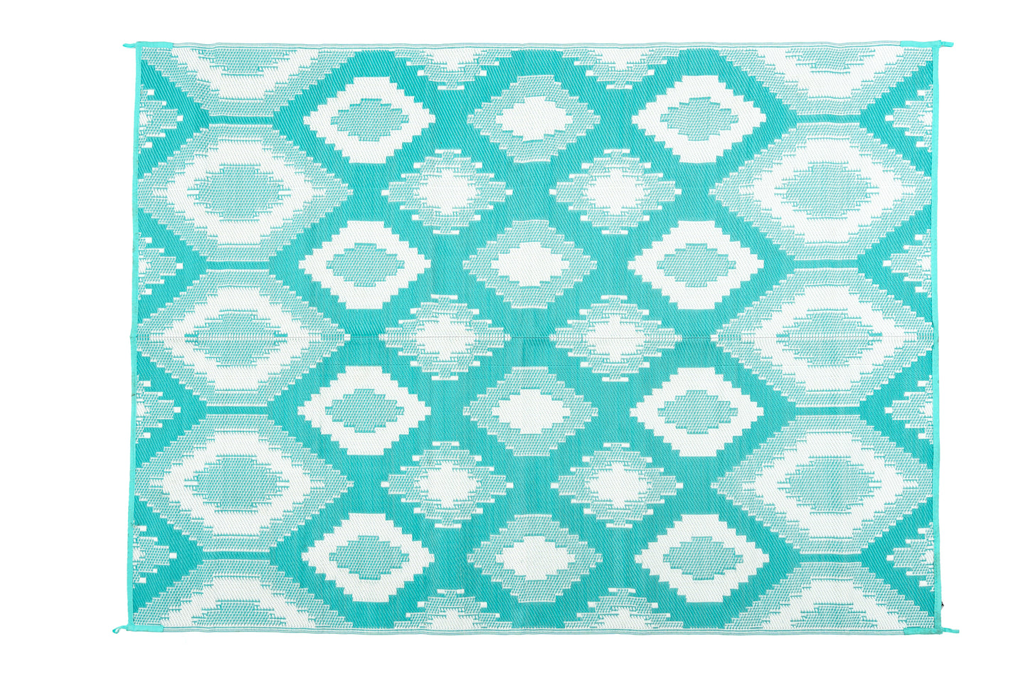 Outdoor Rug - Positano Aqua And White