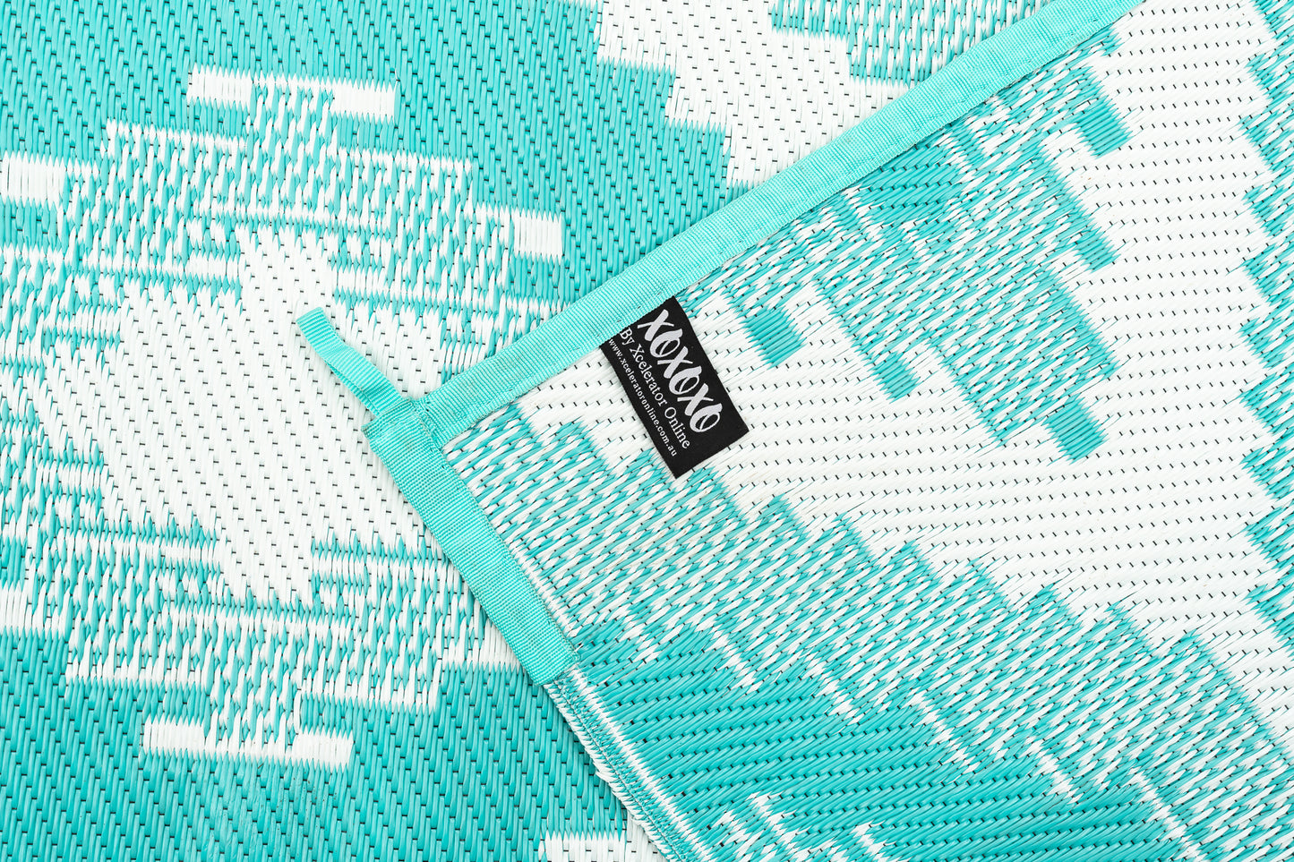 Outdoor Rug - Positano Aqua And White