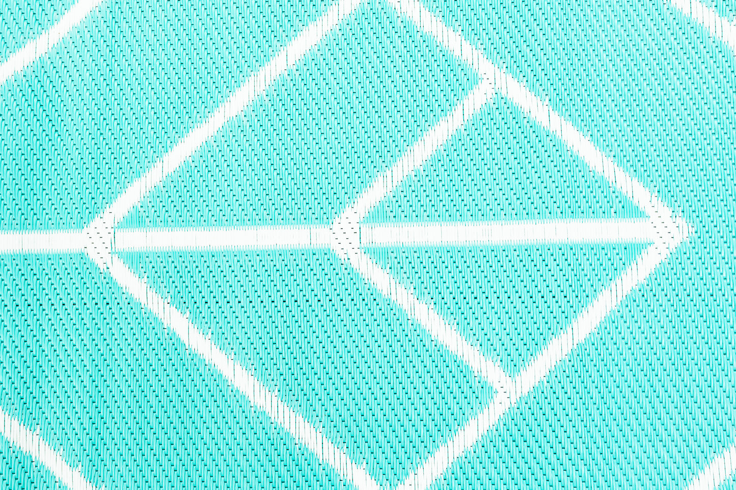 Outdoor Rug - Glamorous Aqua and White