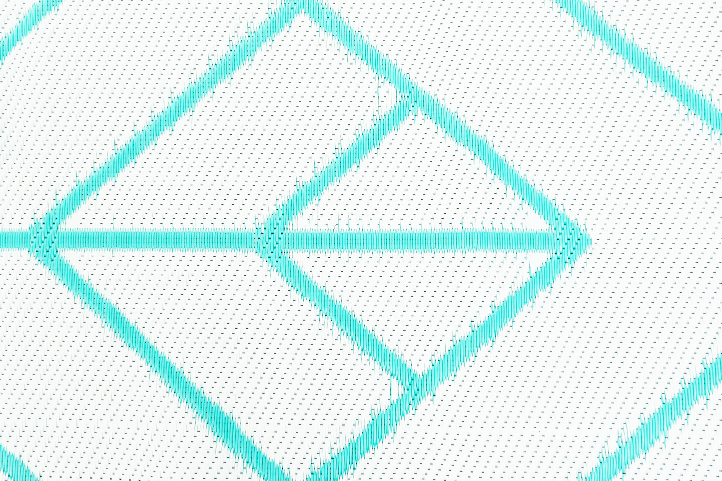 Outdoor Rug - Glamorous Aqua and White