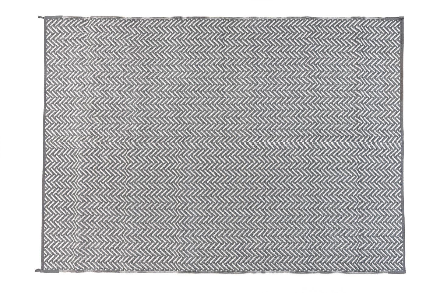 herringbone cool grey outdoor rug grey and white geometric pattern detail