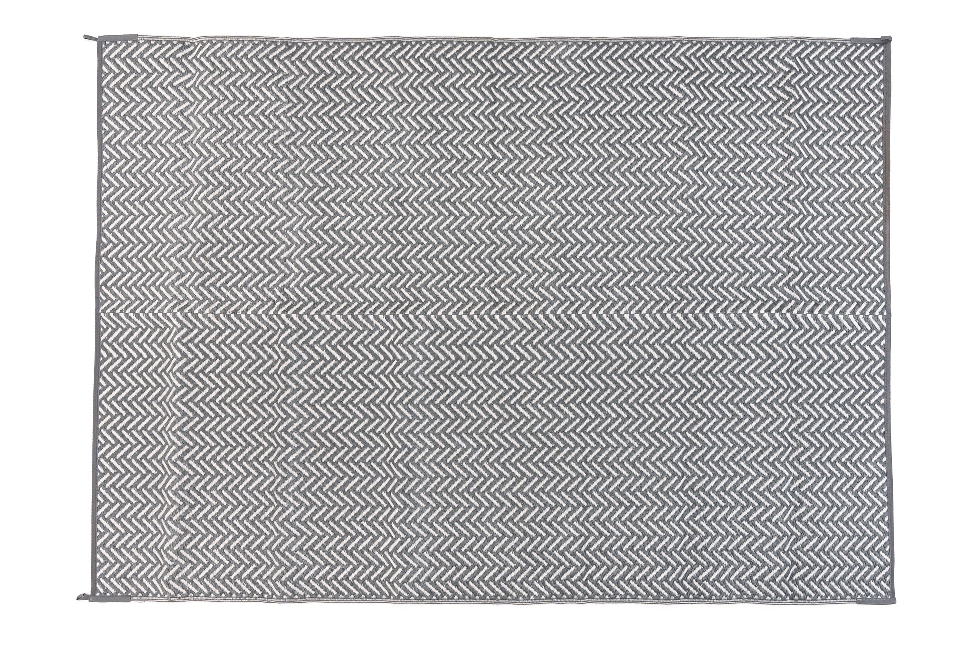 herringbone cool grey outdoor rug grey and white geometric pattern detail