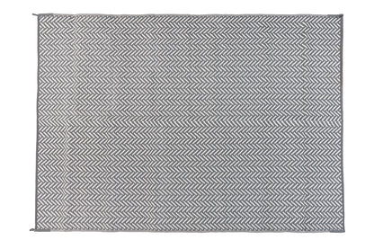herringbone cool grey outdoor rug grey and white geometric pattern detail