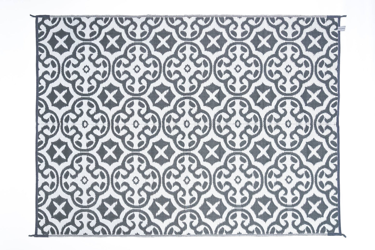 Lisboa Grey outdoor rug used for camping caravan patio outdoor setup