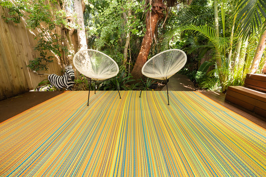 mexicali yellow outdoor rug waterproof reversible camping mat