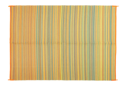 Mexicali yellow outdoor rug used for camping caravan patio outdoor rug
