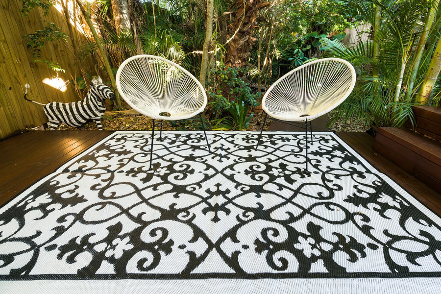 Outdoor Rug  - Gatsby Black And White