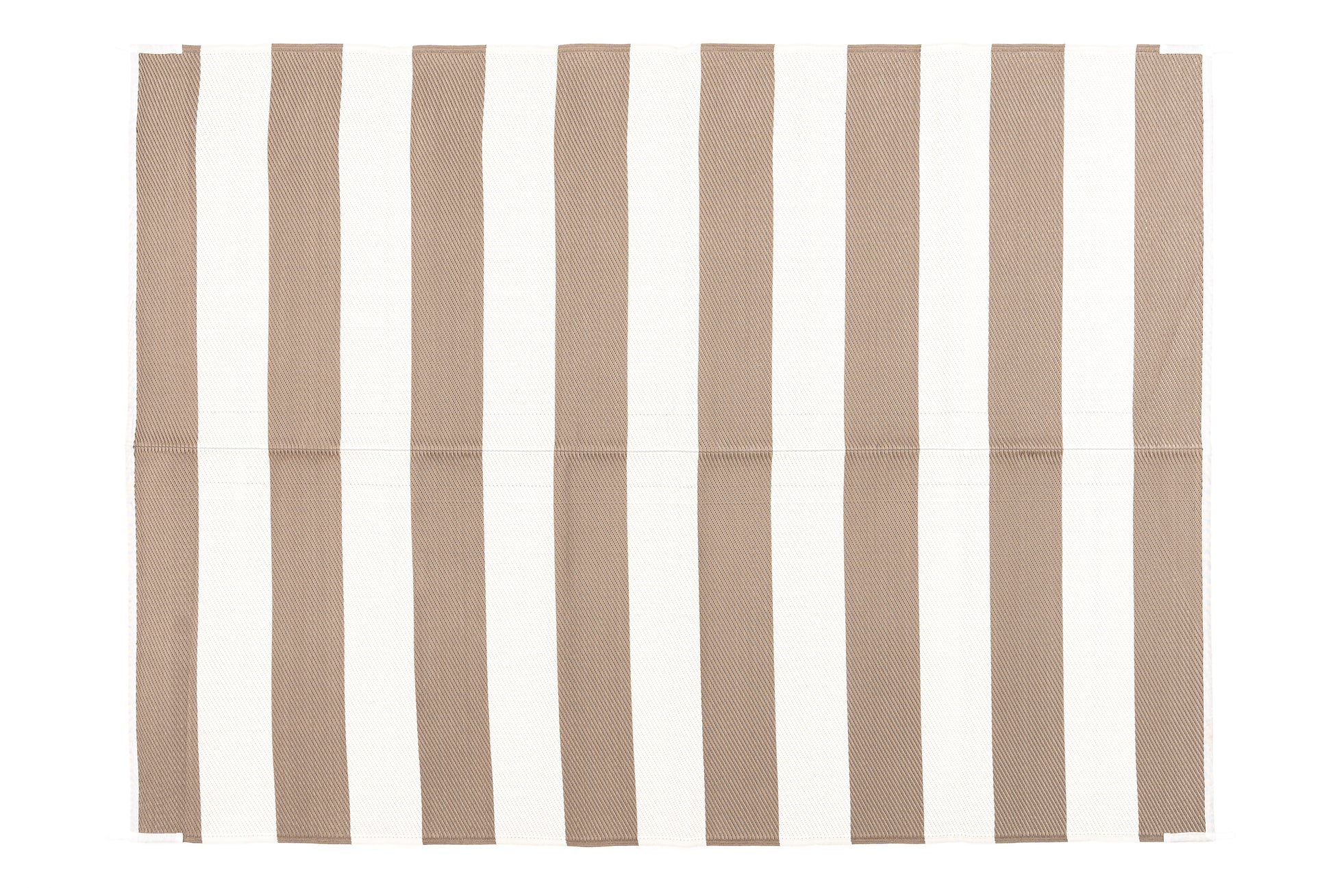 beige and white outdoor rug striped