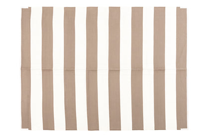 beige and white outdoor rug striped